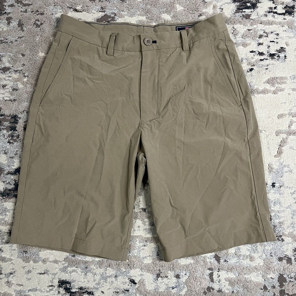 Vineyard Vines Performance Breaker Shorts Chino Men Size 30 Beige Golf Casual